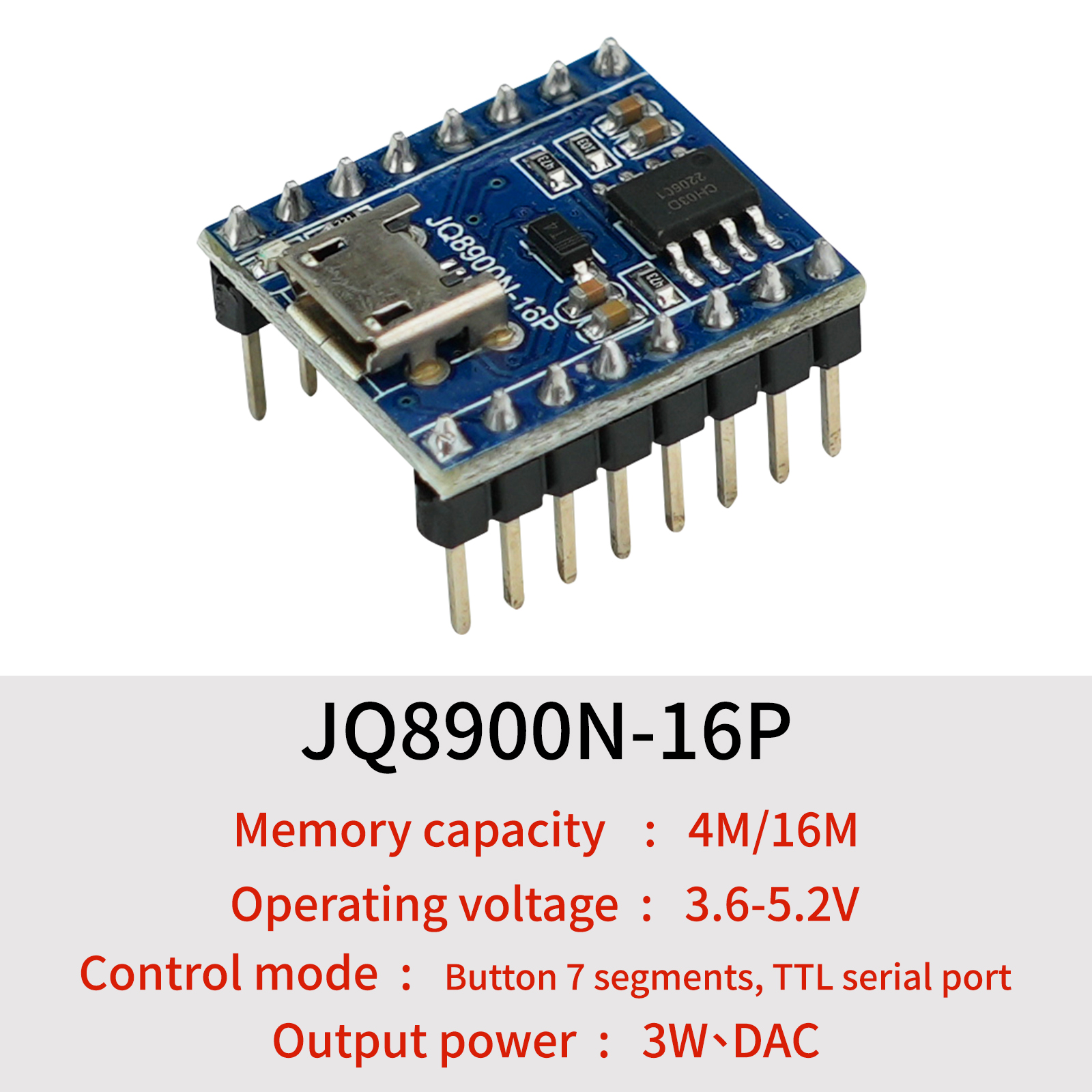 Mp3 Audio Music Download - Voice Playback Module, JQ8900N-16P USB Download
