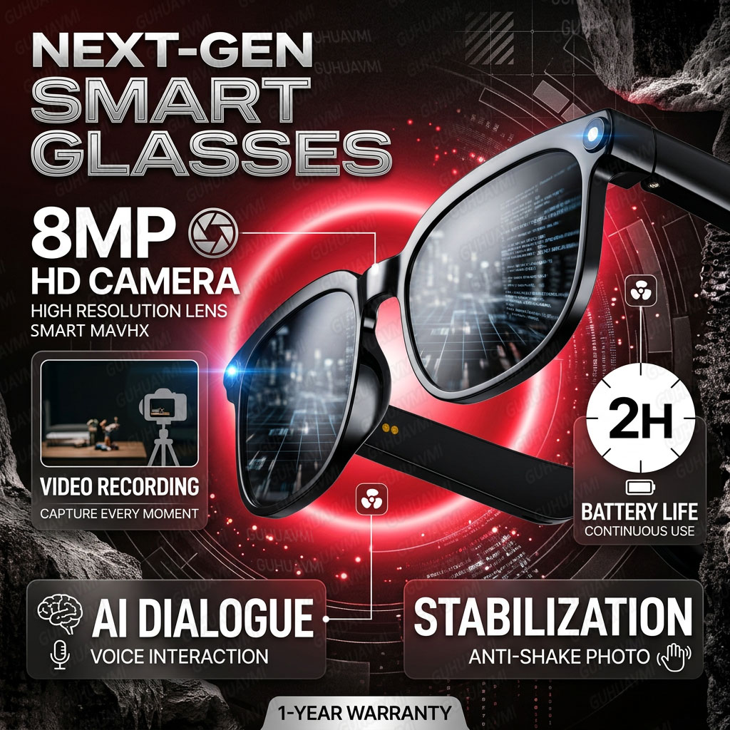 Wireless Smart Camera Glasses  - Audio Music To Video reseña y precio