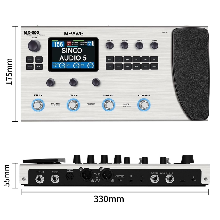 M-VAVE MK-300 Multi-Function G - Looper Pedal Guitar reseña y precio