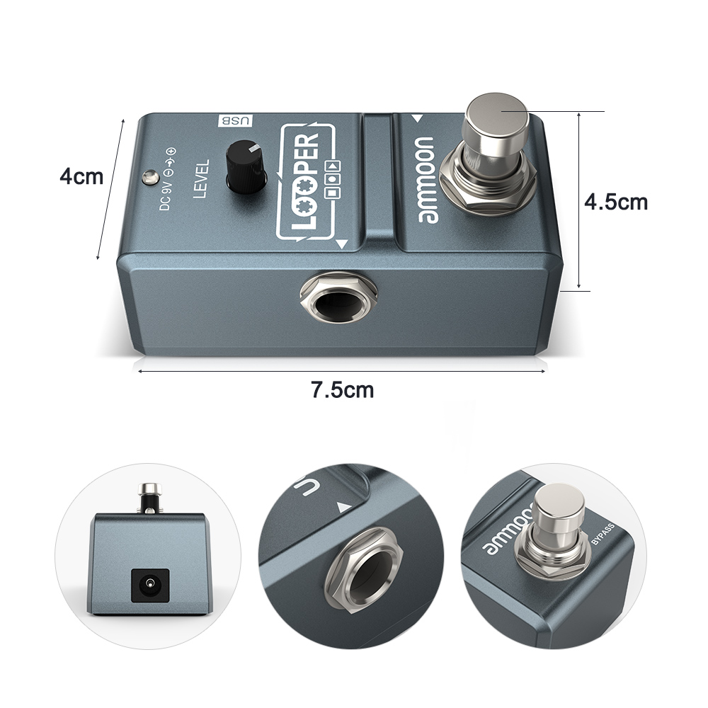 ammoon AP-09  Nano Loop Electr - Looper Pedal Guitar reseña y precio