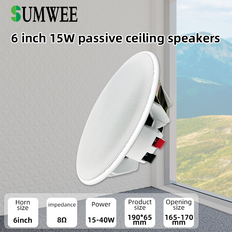 6 Inch 8ohm Ceiling Speaker Fu - Audio Music Background Free reseña y precio
