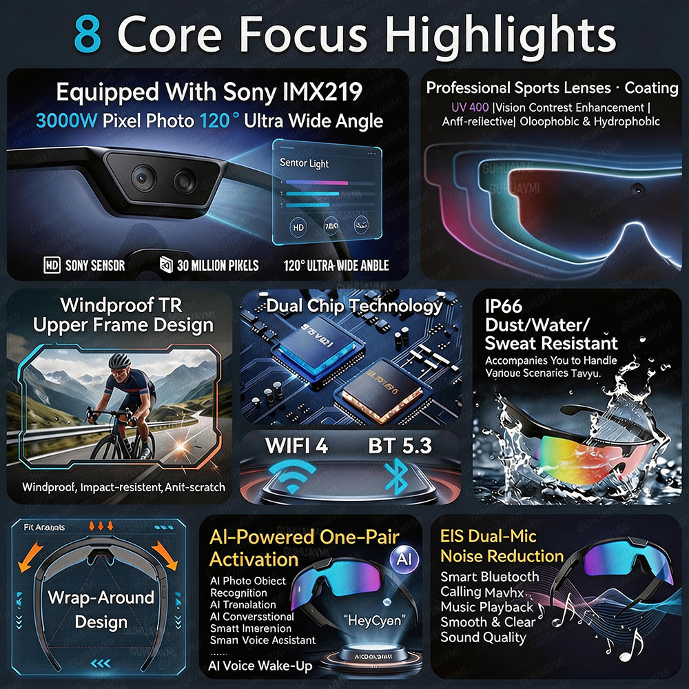 Photochromic Smart Glasses 120 - Audio Music To Video reseña y precio