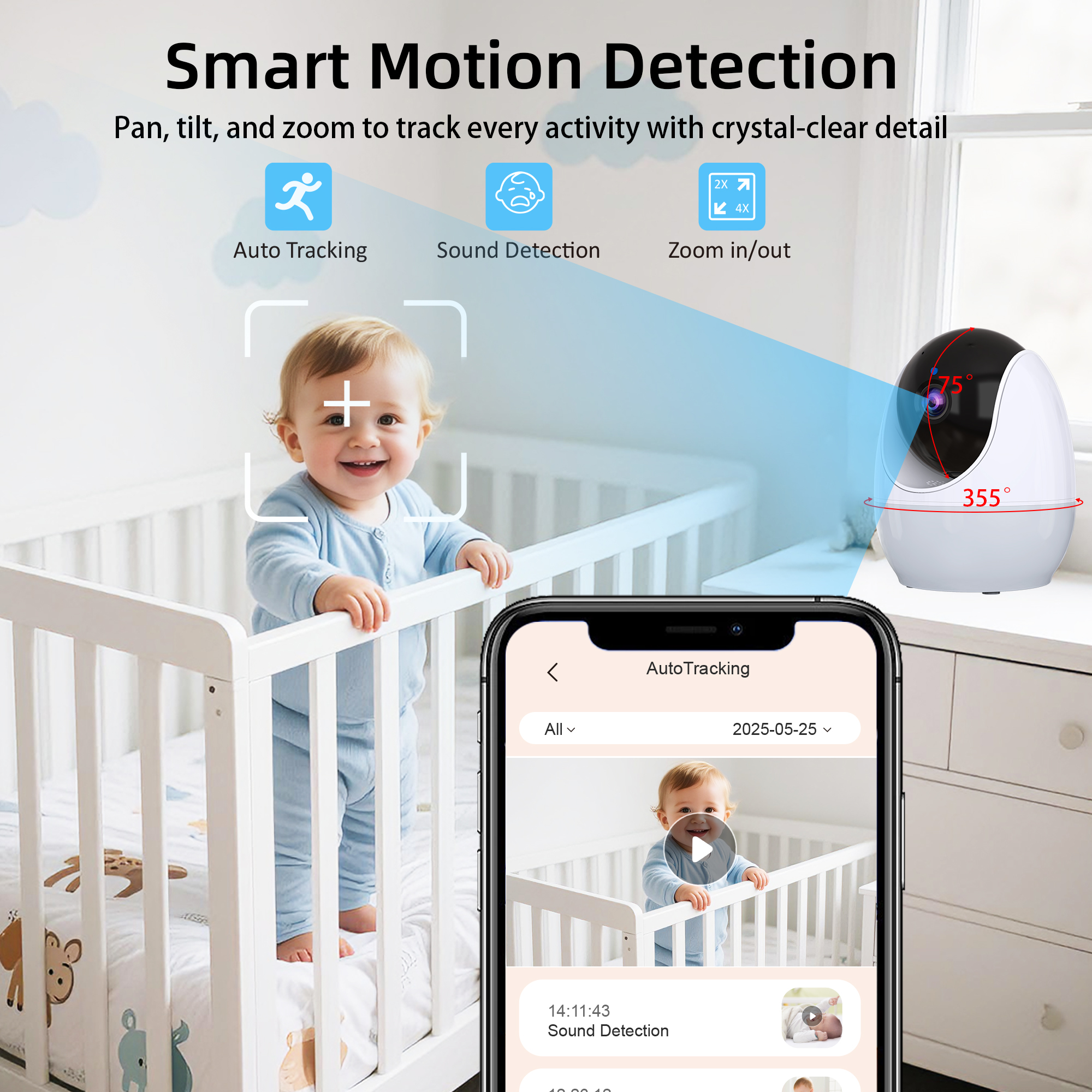 4.3 Inch Display Baby Monitor  - Audio Music Track reseña y precio