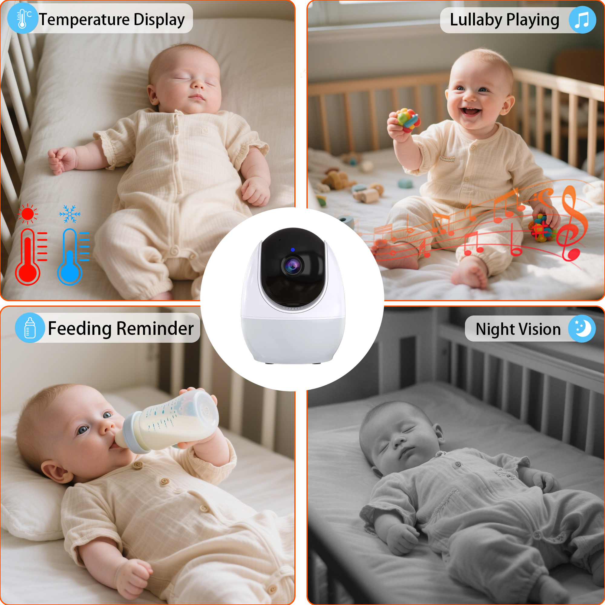 4.3 Inch Display Baby Monitor  - Audio Music Track reseña y precio