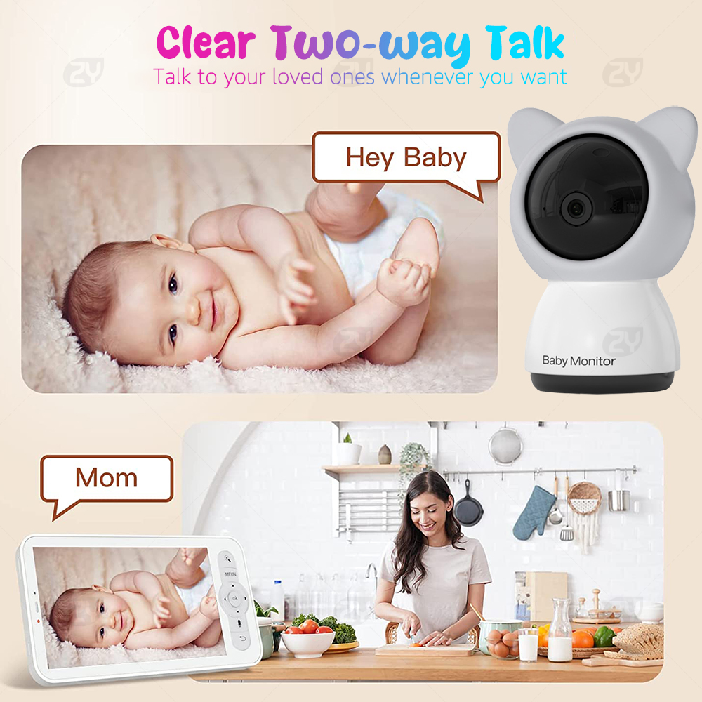 2K/3MP 5-inch Wireless Baby Mo - Audio Music Track reseña y precio