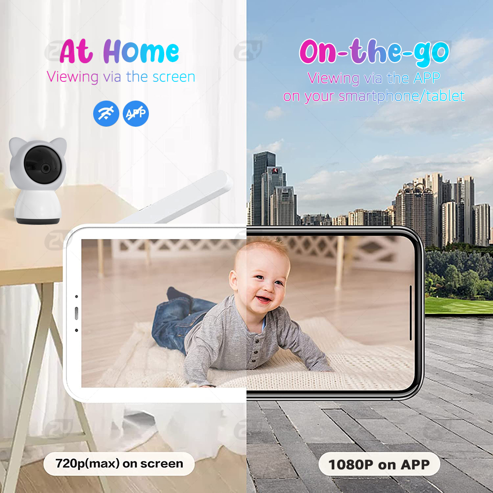 2K/3MP 5-inch Wireless Baby Mo - Audio Music Track reseña y precio