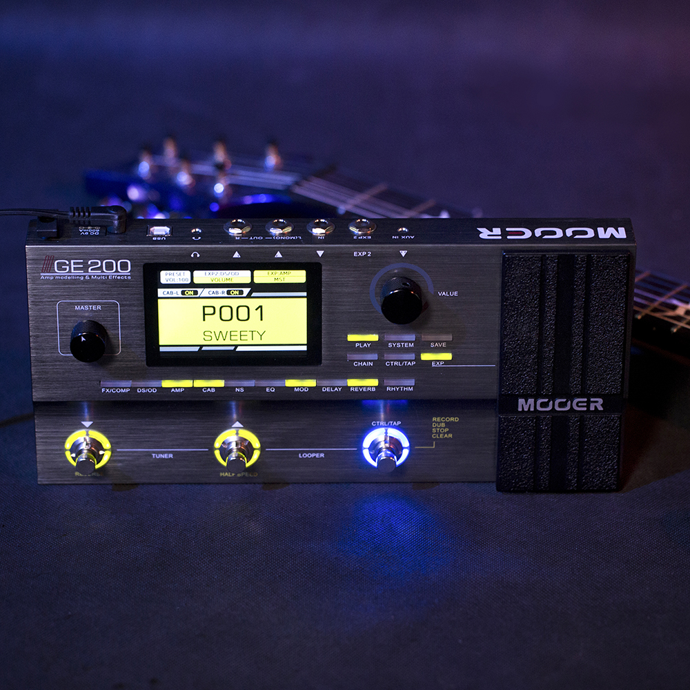 MOOER GE200 Guitar Amp Modelli - Looper Pedal Guitar reseña y precio