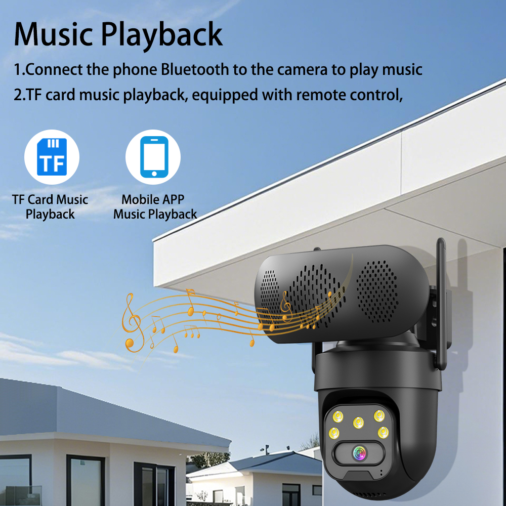 5MP HD WiFi IP Camera with Mus - Audio Music Track reseña y precio