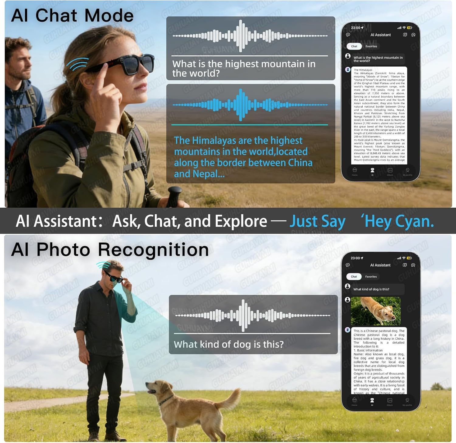 New Smart AI Glasses with 800W - Audio Music To Video reseña y precio