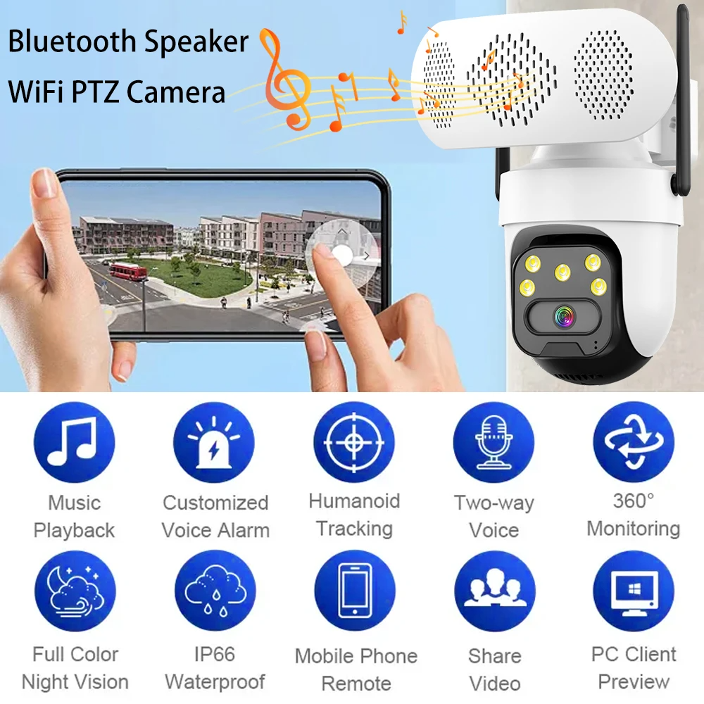 Wireless IP Camera Play Music  - Audio Music Track reseña y precio