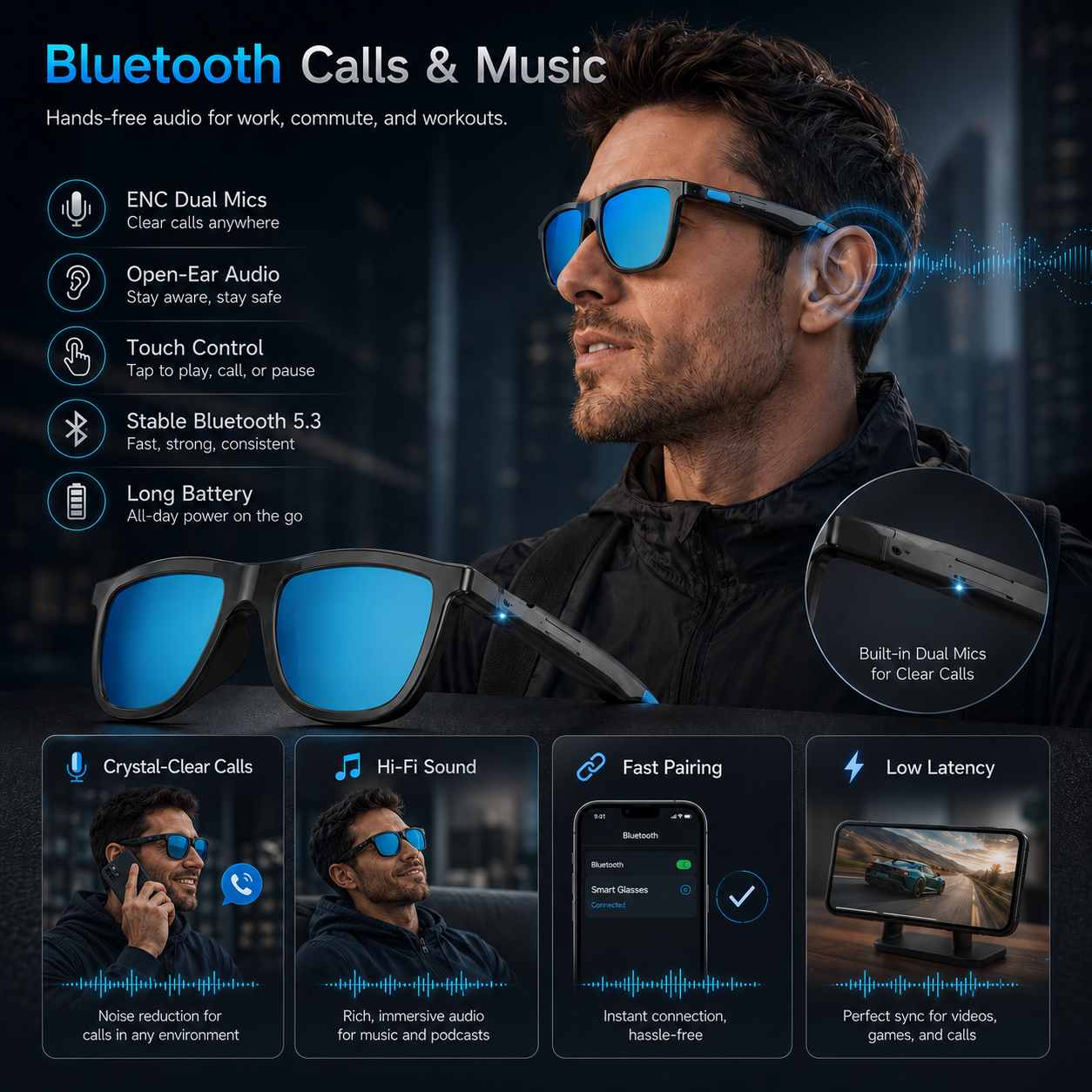 New Touch-Color Change Smart A - Audio Music To Video reseña y precio