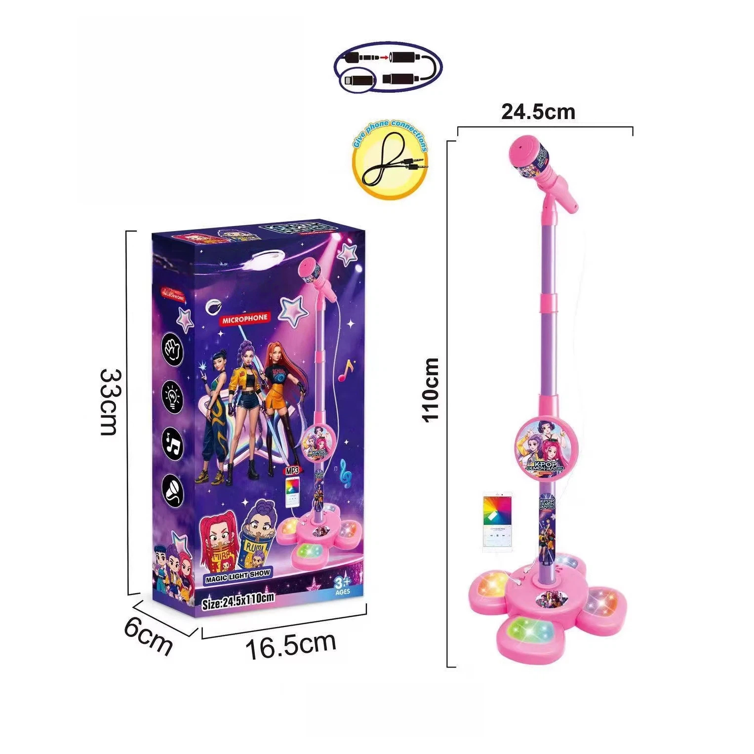 Karaoke Microphone with Stand, - Audio Music Edit reseña y precio