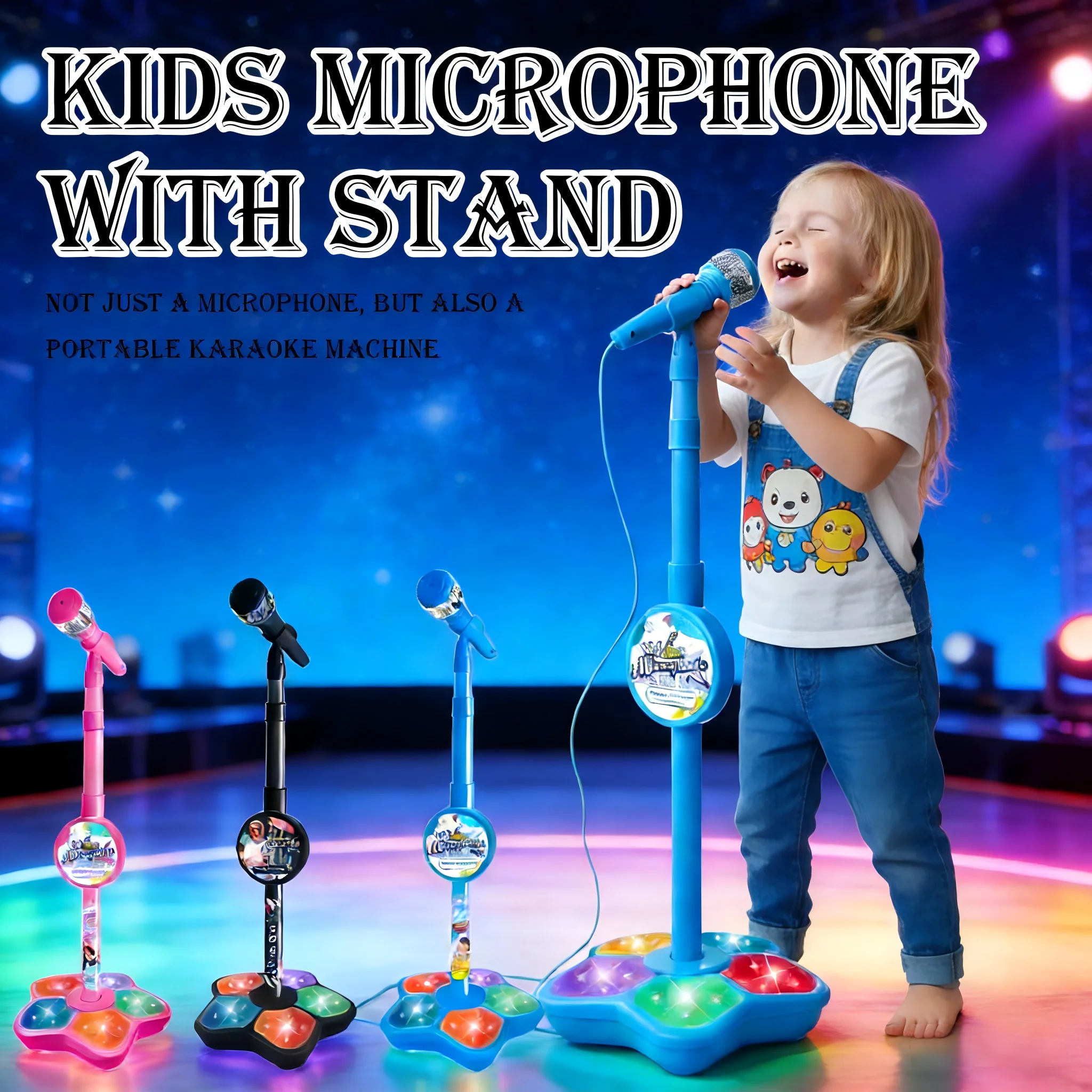 Karaoke Microphone with Stand, - Audio Music Edit reseña y precio