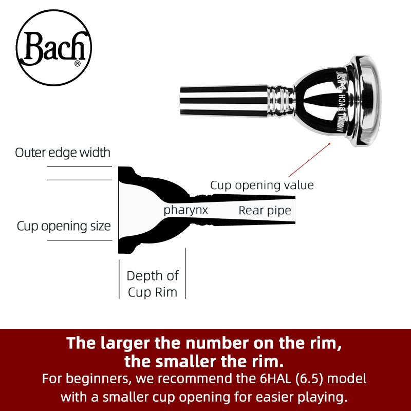 American Bach Tenor Trombone 3 - Trombone Mouthpiece reseña y precio