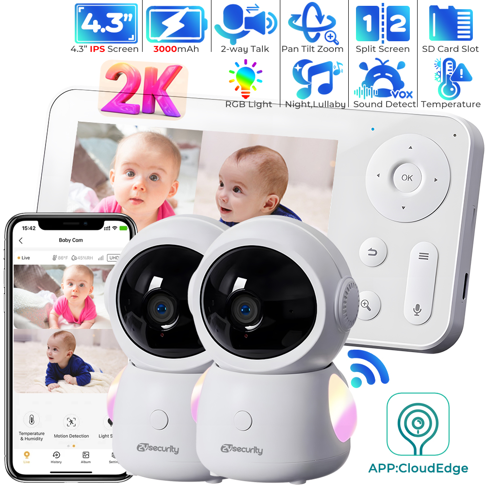 2K UHD WiFi Baby Monitor with  - Audio Music Track reseña y precio