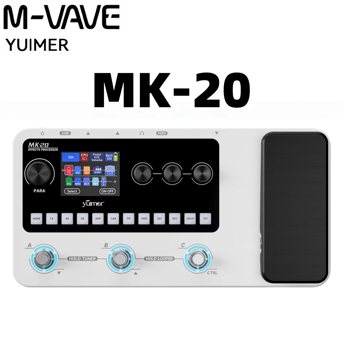 M-VAVE MK-20 White Portable Gu - Looper Pedal Guitar reseña y precio