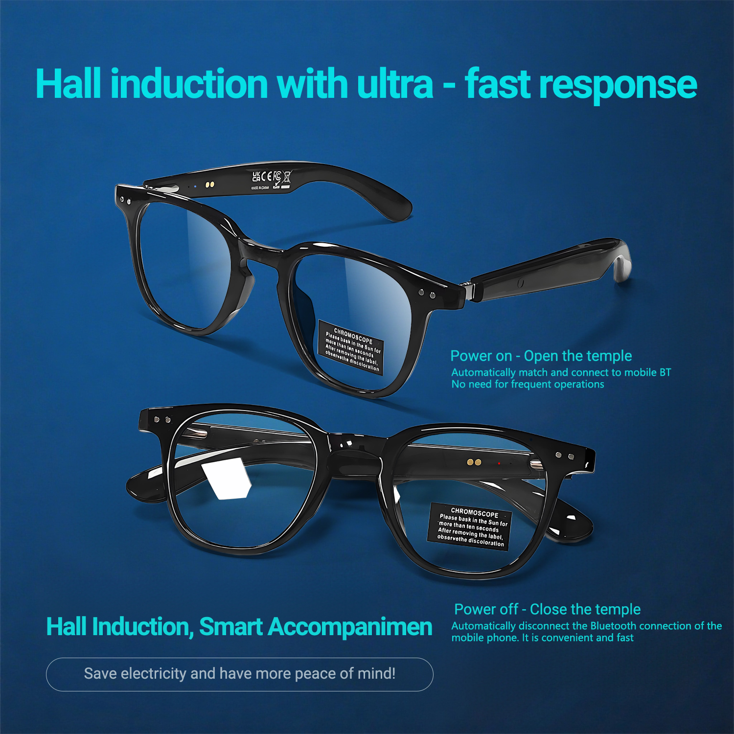 Photochromic Smart Glasses Ant - Audio Music To Video reseña y precio
