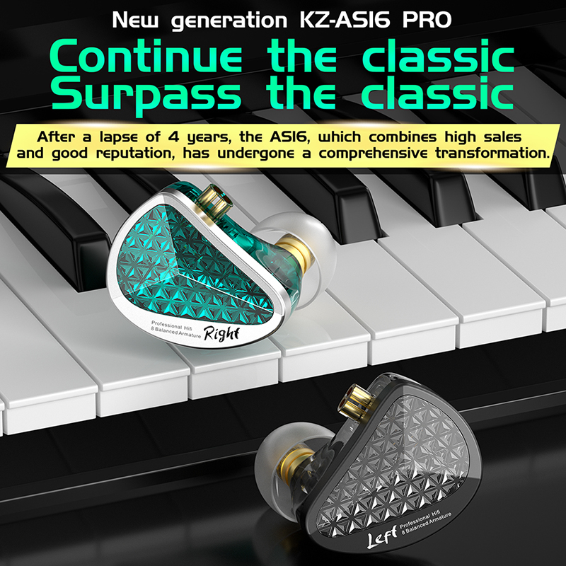 KZ AS16 PRO Wired Headphone 8B - Audio Music Game reseña y precio