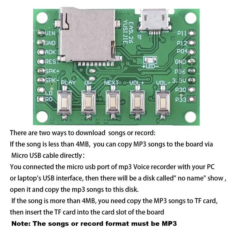 RCmall MP3 Voice Module Kit We - Mp3 Audio Music Download reseña y precio